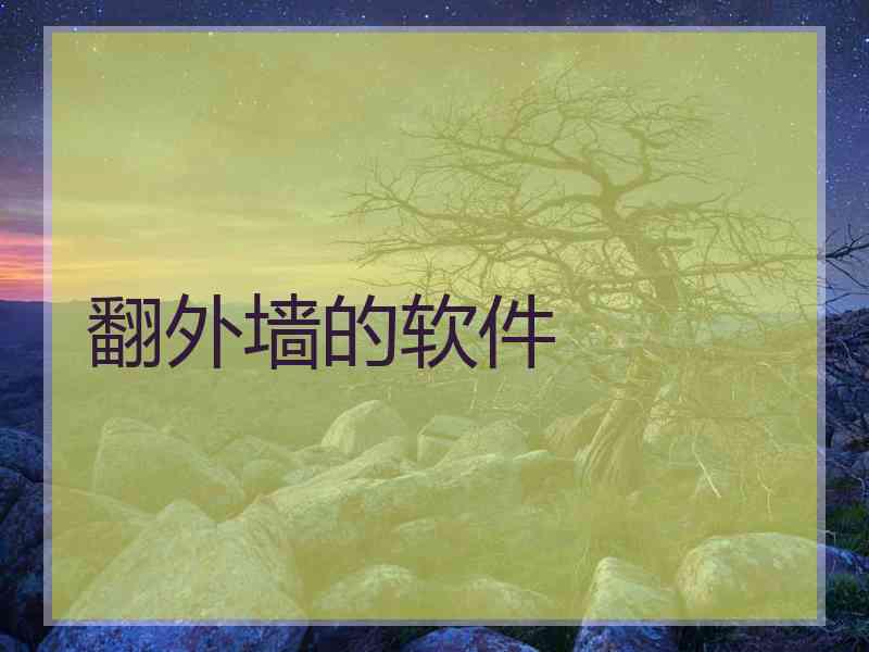 翻外墙的软件