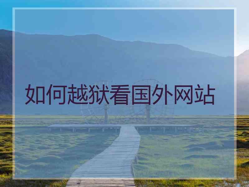 如何越狱看国外网站