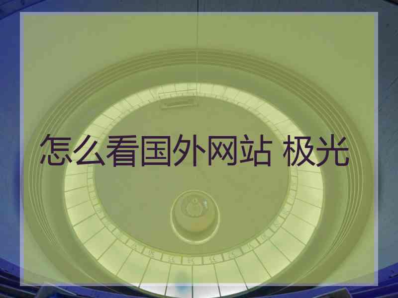 怎么看国外网站 极光