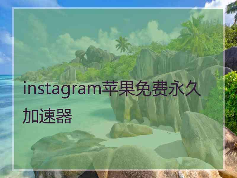 instagram苹果免费永久加速器
