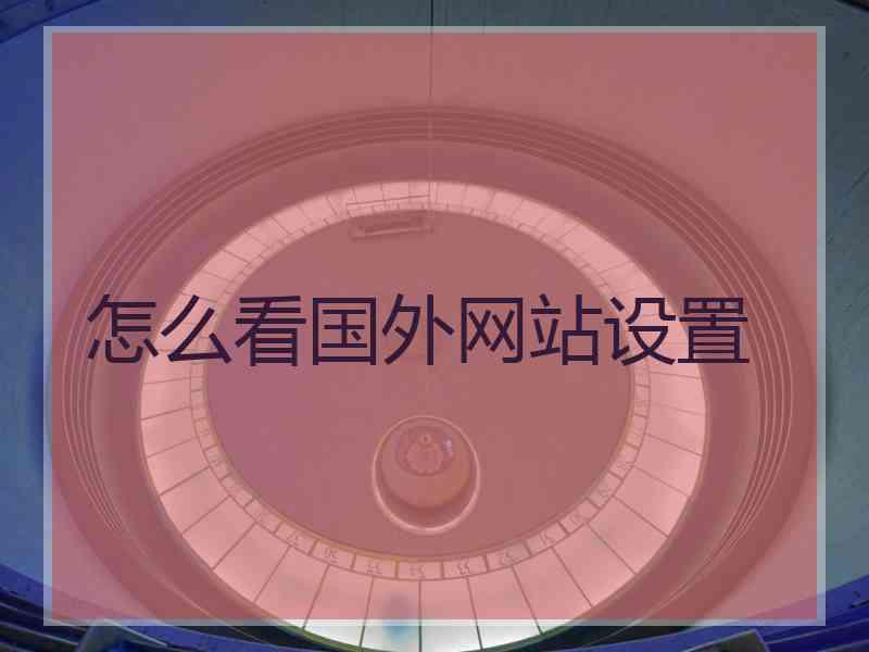 怎么看国外网站设置