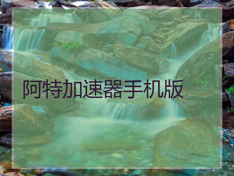 阿特加速器手机版