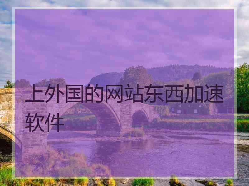 上外国的网站东西加速软件