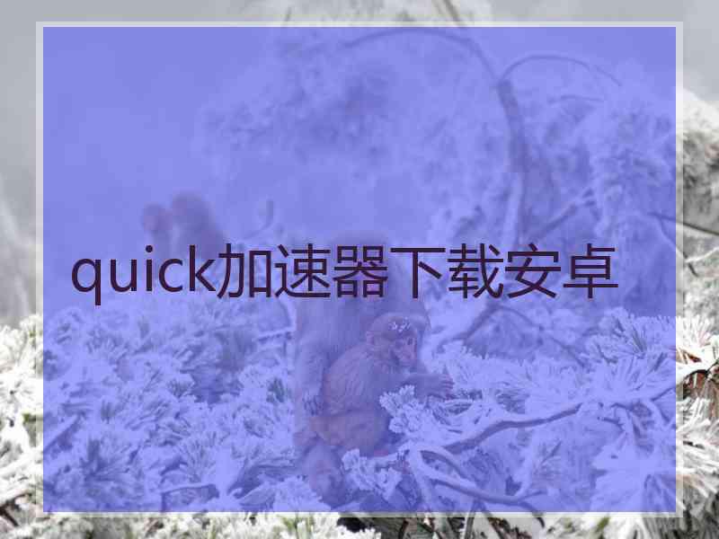 quick加速器下载安卓
