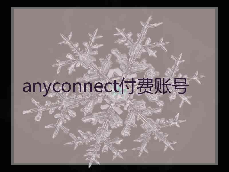 anyconnect付费账号