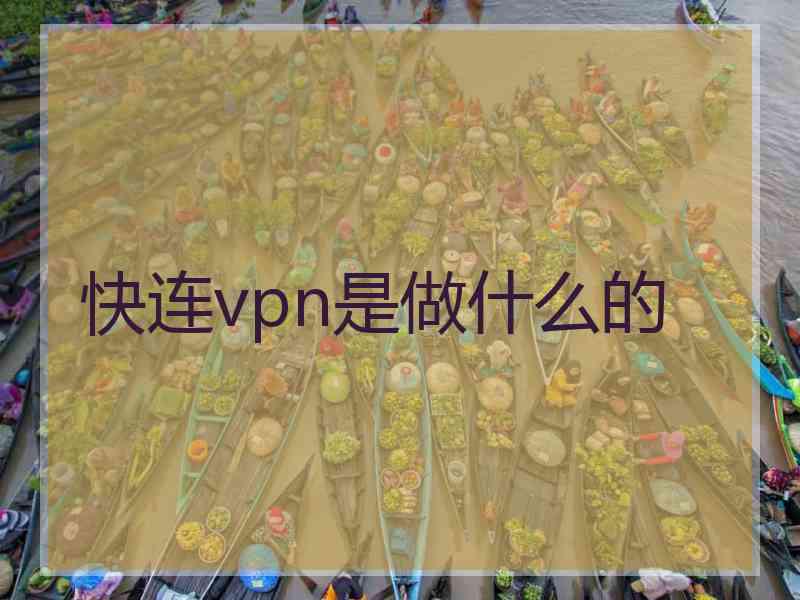 快连vpn是做什么的