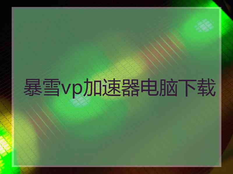 暴雪vp加速器电脑下载