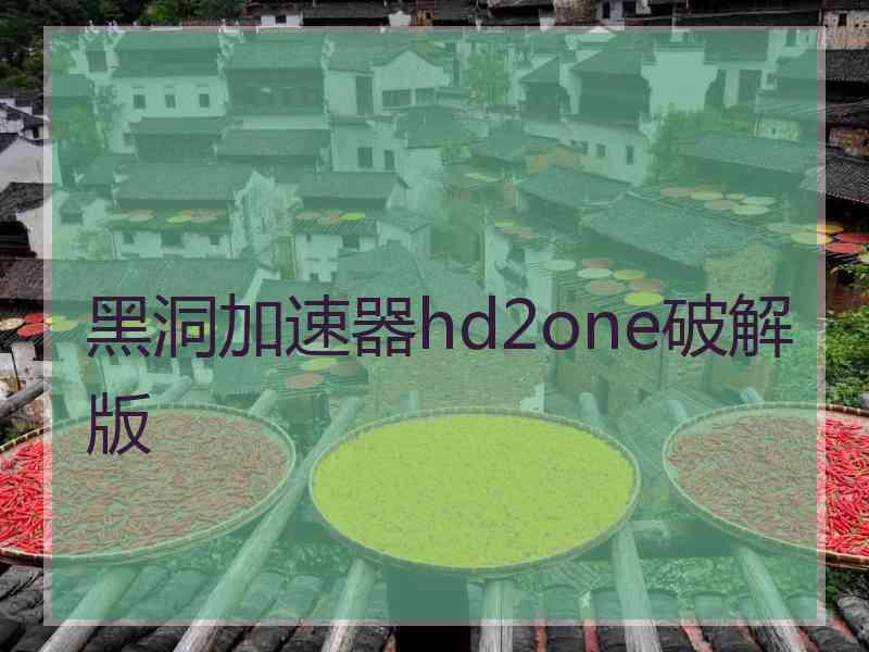 黑洞加速器hd2one破解版