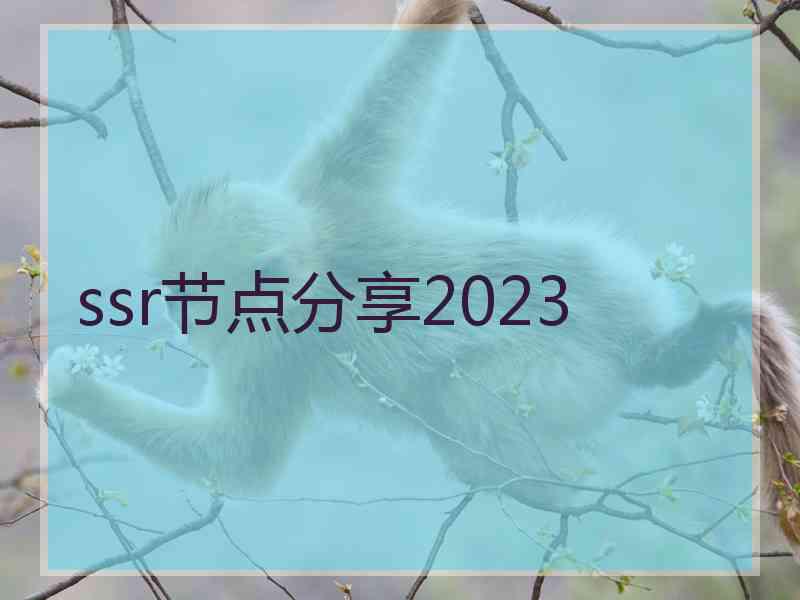ssr节点分享2023