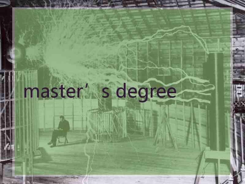 master’s degree