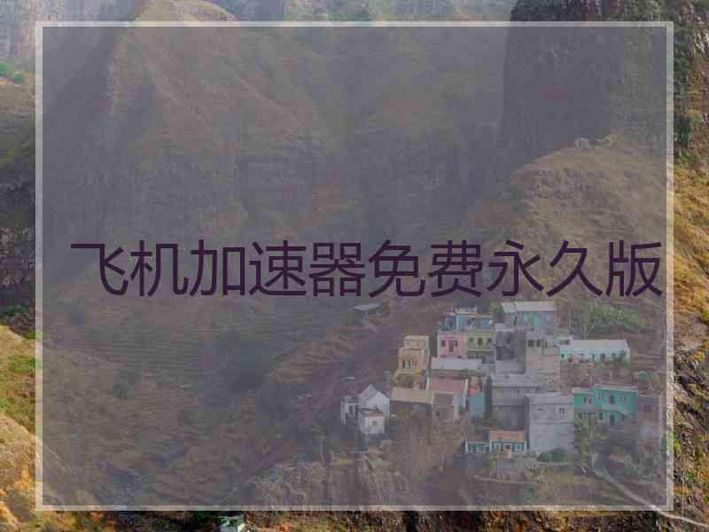 飞机加速器免费永久版
