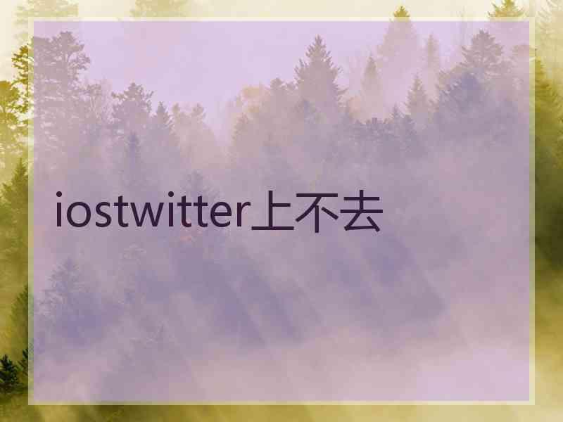 iostwitter上不去