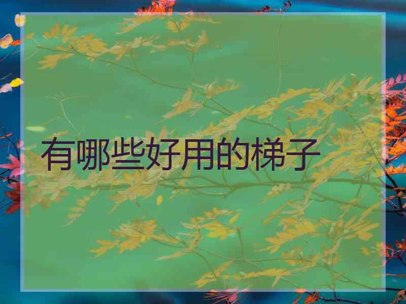 有哪些好用的梯子