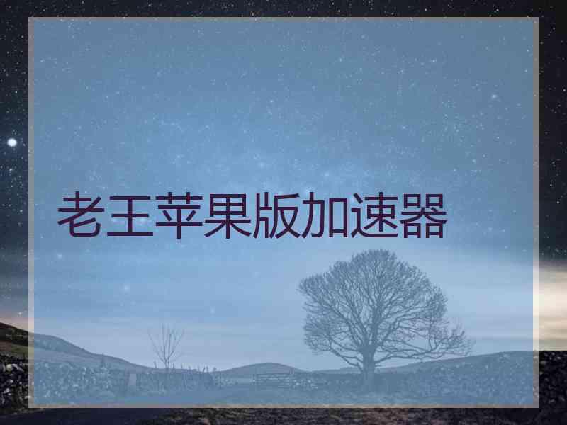 老王苹果版加速器