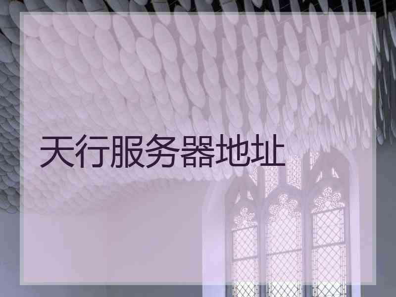 天行服务器地址