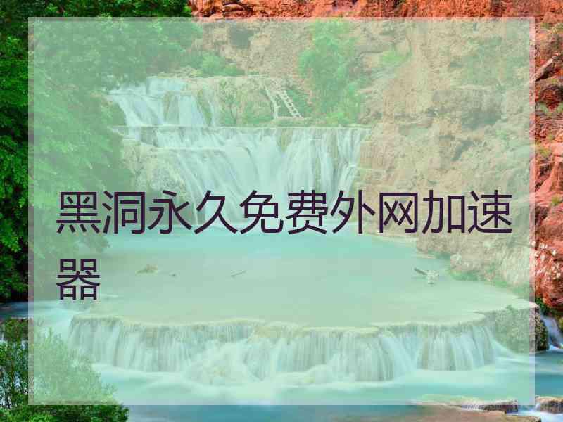 黑洞永久免费外网加速器