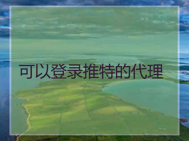 可以登录推特的代理