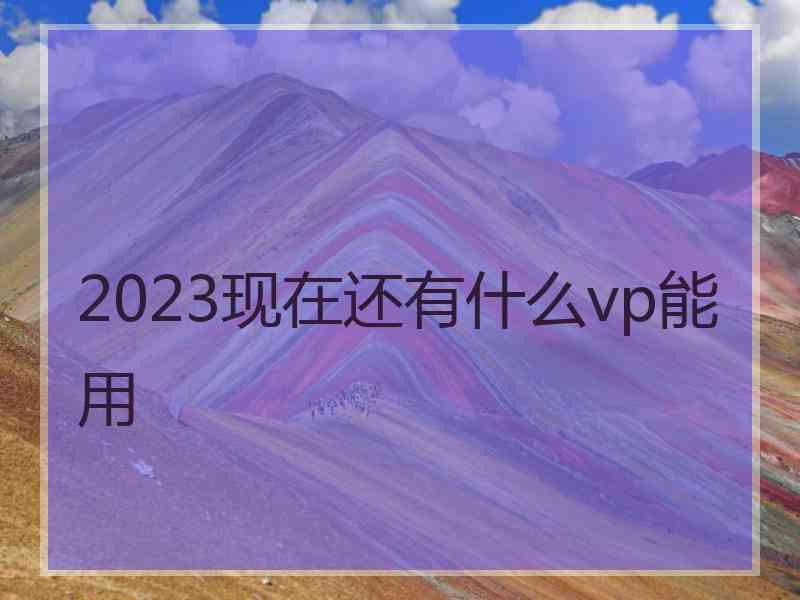 2023现在还有什么vp能用