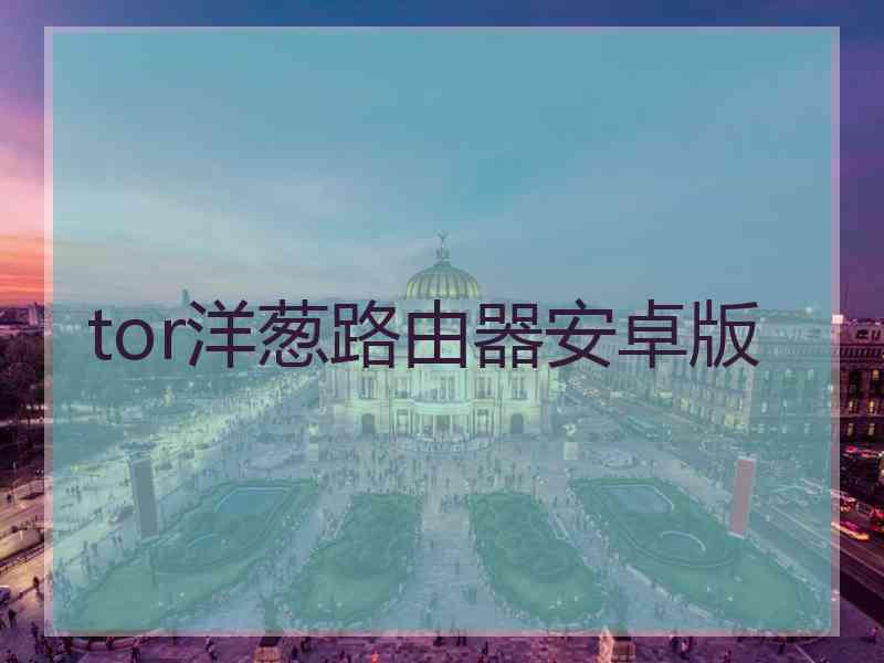 tor洋葱路由器安卓版